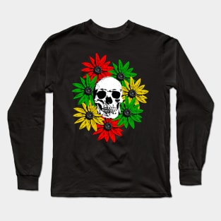 Flowers around a skull Long Sleeve T-Shirt